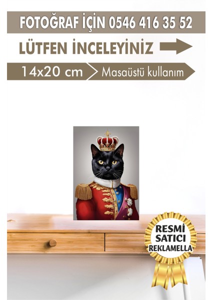 No:57 Kişiye Özel Tasarım Evcil Hayvan Tablosu Patili Hediyelik Kraliyet Kıyafetli Portresi