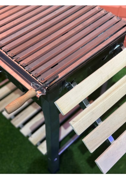 60X40 Ahşap Kanatlı Paslanmaz Krom Mangal 2mm Izgara indirimleri
