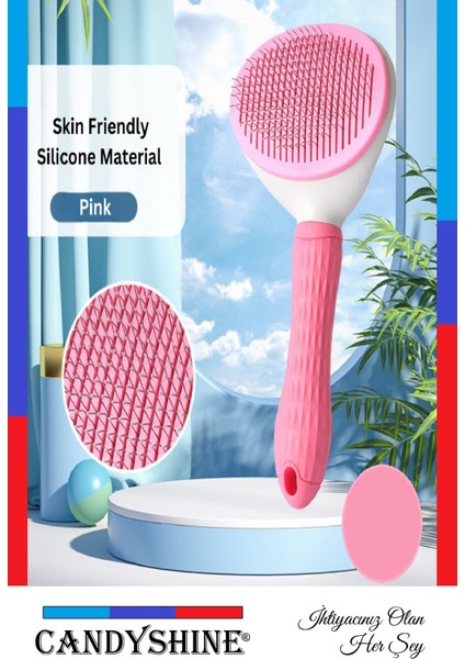 Kedi Köpek Tüy Toplayıcı Tarak Evcil Hayvan Tüy Toplayıcı Fırçası Otomatik Temizlenen Tuşlu Fırça modelleri