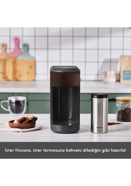 Mono Black Filtre Kahve Makinesi Walnut Brown