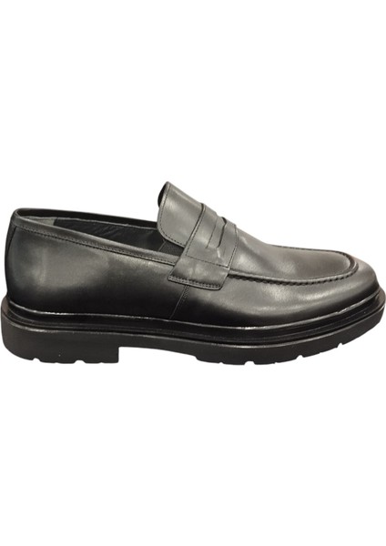 048702M Iç Dış Dana Derisi Ortopedik Bağcıksız Günlük Erkek Loafer Ayakkabı