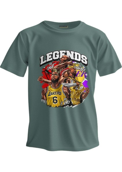 Regular T-Shirt Nba Baskılı Trıo Legends