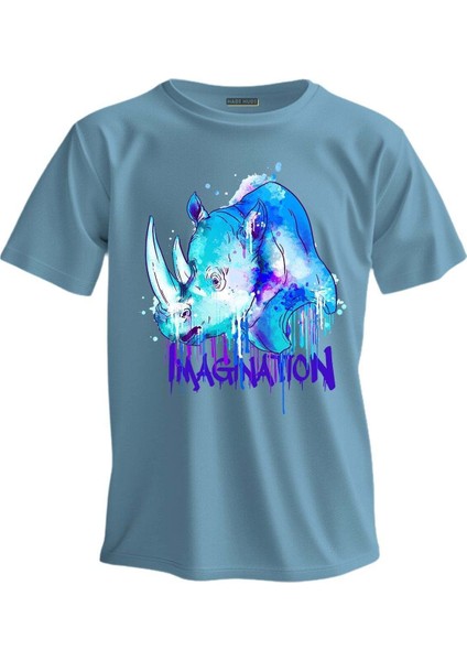 Regular T-Shirt Gergedan Kaplan Baskılı