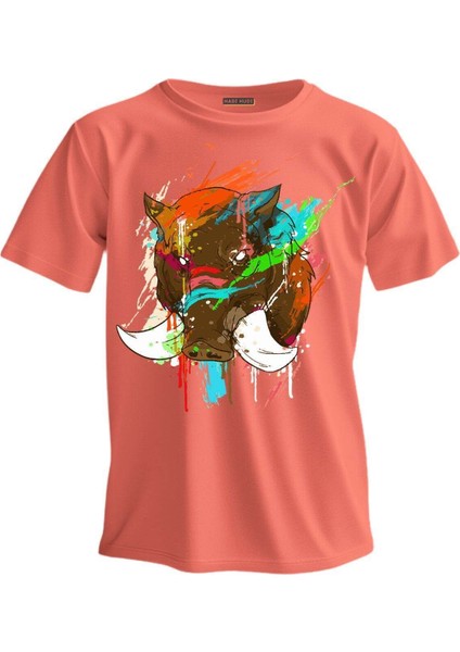 Regular T-Shirt Domuz Baskılı