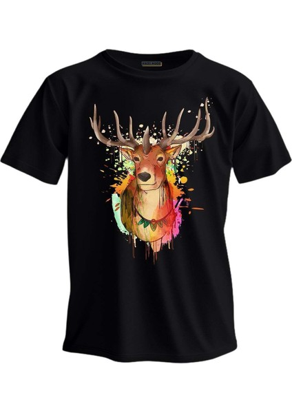 Regular T-Shirt Geyik Baskılı
