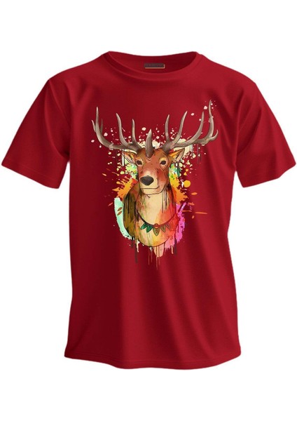 Regular T-Shirt Geyik Baskılı