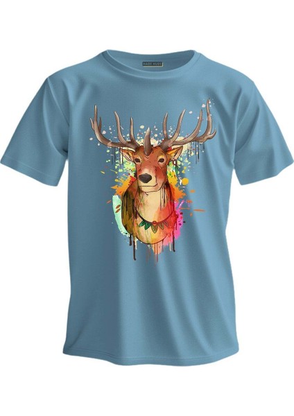 Regular T-Shirt Geyik Baskılı