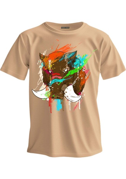 Regular T-Shirt Domuz Baskılı