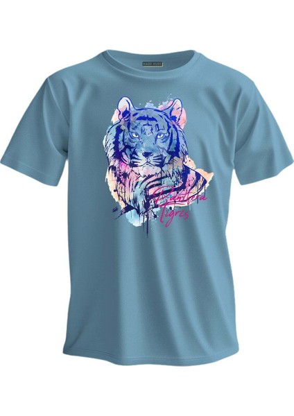 Regular T-Shirt Beyaz Kaplan Baskılı