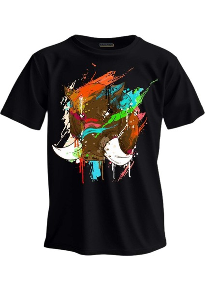 Regular T-Shirt Domuz Baskılı