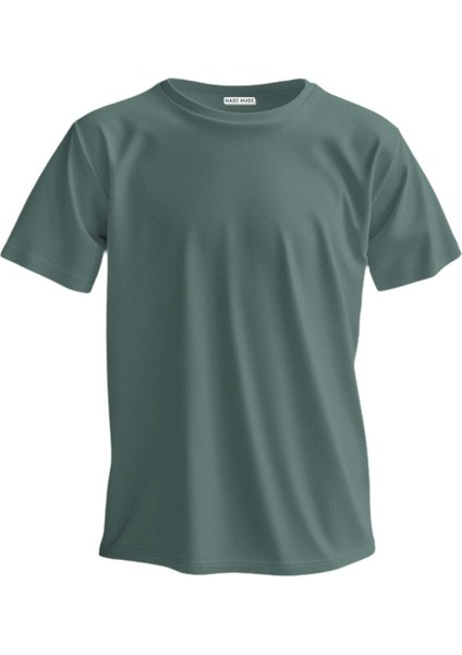 Basic Regular T-Shirt Yeşil / M