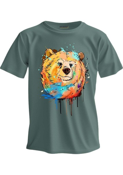 Regular T-Shirt Ayı Baskılı