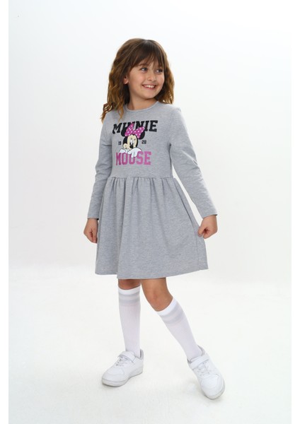 Kız Çocuk Elbise Miki Mouse Baskılı Uzun Kollu fiyatları
