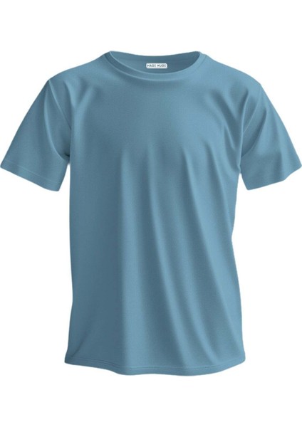 Basic Regular T-Shirt Mavi / M