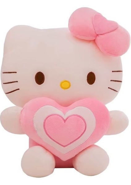 Peluş Kalpli 30CM Tokalı Sevimli Hello Kitty Kedi