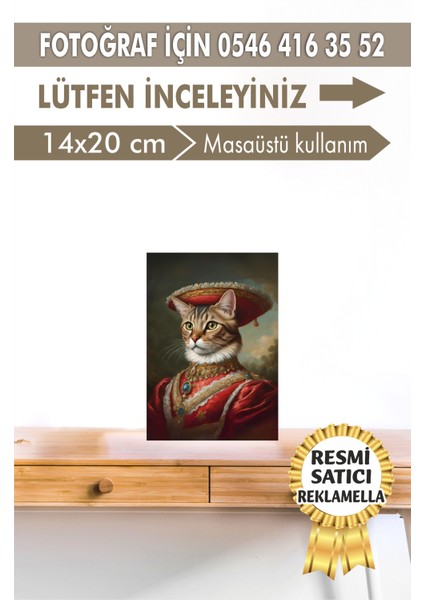 No:58 Kişiye Özel Tasarım Evcil Hayvan Tablosu Patili Hediyelik Kraliyet Kıyafetli Portresi