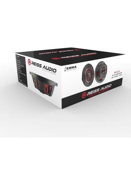 30CM Slim Bass - Reiss RS-SL12 Çift Bobin 1450W 450RMS Slim Subwoofer 30CM - 4 + 4 Ohm Profesyonel Ince Bass modelleri