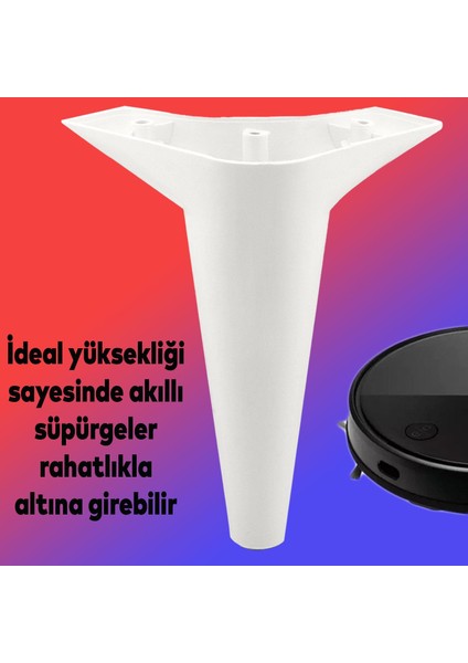 Mobilya Kanepe Sehpa Tv Ünitesi Koltuk Ayağı 18 cm Beyaz Baza Ayak 4 Adet modelleri