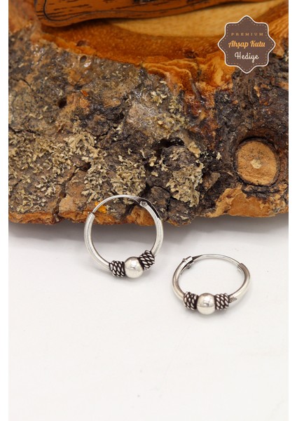 Top ve Hasır Işlemeli 925 Ayar Gümüş Erkek Küpe 201024036 fiyatları