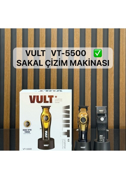 VT-5500 Profesyonel Sakal Traş Makinesi Çizim ve Ense Makinesi Diğital Göstergeli ve Kademeli
