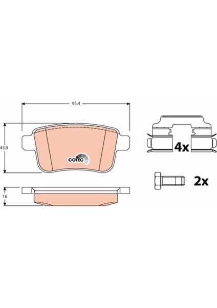 Fren Balatası Arka Citan 108 Cdı -12 - Citan 109 Cdı -12 - Citan 111 Cdı -13 - Citan 112