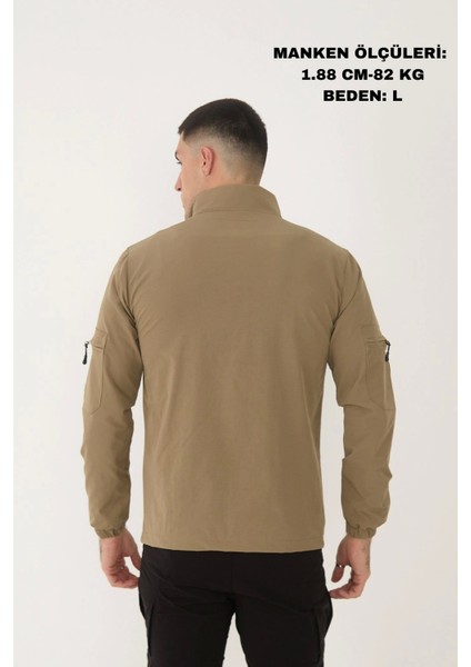 Outdoor Unisex Slim Fit Likralı Su Itici Çok Cepli Mevsimlik Taktik Spor Ceket fiyatları