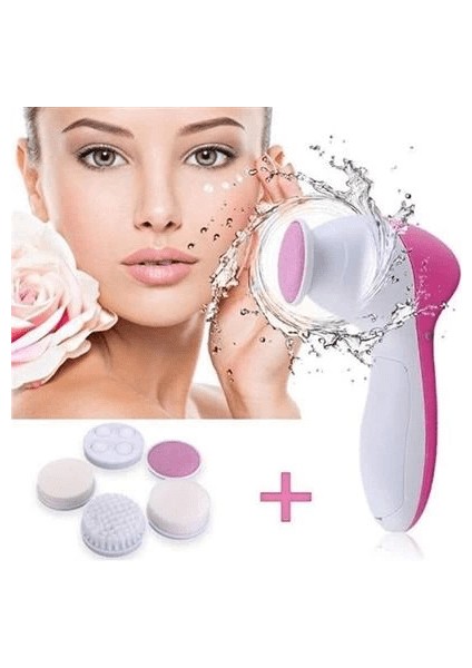 Pilli Yüz Cilt Temizleme Cihazı Siyah Nokta Peeling Fırça Seti Vücut Yüz Bakımı Masaj Aleti ( Lisinya )