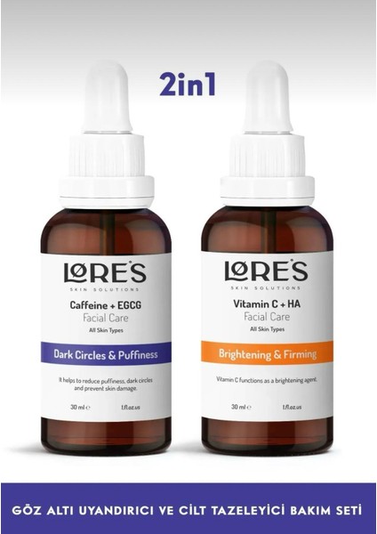 Göz Altı Şişkinlikleri & Cilt Canlandırıcı Set - Caffeine 5% Egcg