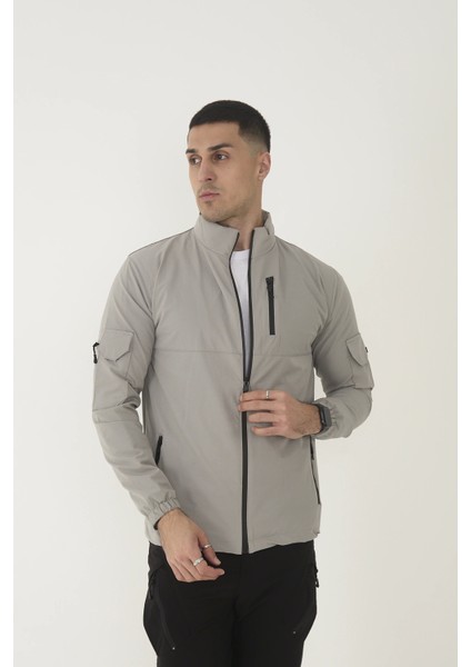 Outdoor Unisex Slim Fit Likralı Su Itici Çok Cepli Mevsimlik Taktik Spor Ceket