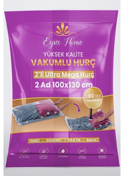2'li Ultra Mega Vakumlu Poşet ( Vakumlu Hurç)