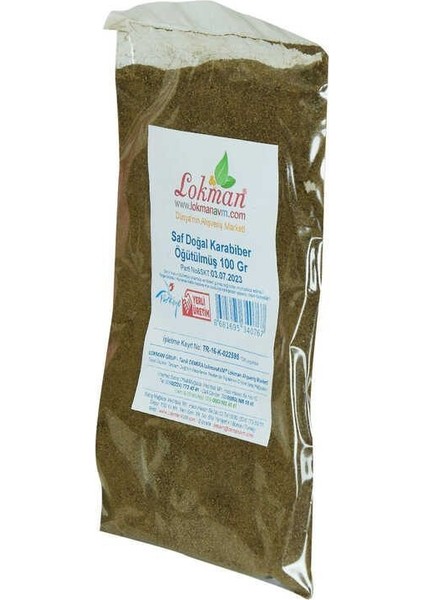 Karabiber Doğal Öğütülmüş Saf 100 gr Paket