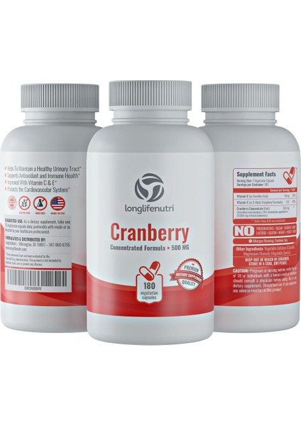 Cranberry 500 Mg 180 Kapsül modelleri