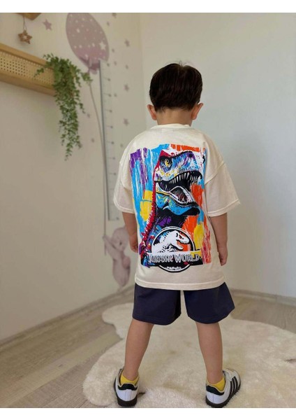 Erkek Çocuk Jurassic Park Pamuk Şortlu Takım