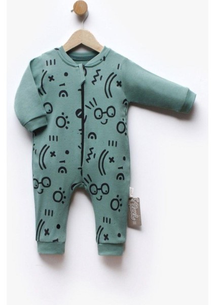 KIPIRIK BABY Unısex Bebek Desenli Tulum Salopet