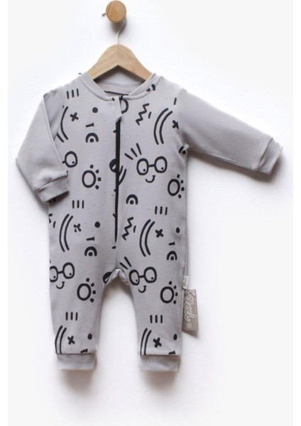 Unısex Bebek Baskılı Tulum Salopet
