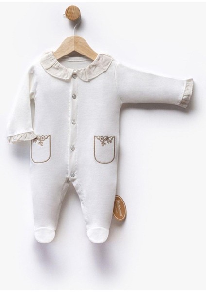 Kız Bebek Dantel Yaka Tulum Salopet