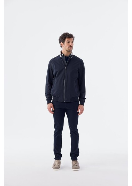 Lacivert Comfort Fit Kapüşonlu Rahat Mevsimlik Spor Mont fiyatları