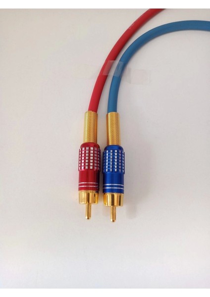 Rca Konnektör - Erkek Rca Jak - Rca Fiş Erkek -1 Adet Mavi 1 Adet Kırmızı Rca Tos