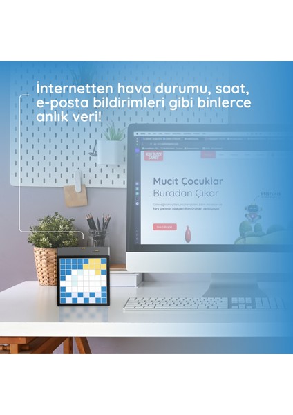 Ledbox: Yapay Zekalı, Internete Bağlı Sese Duyarlı Pixel Art LED Kutusu Kodlama Seti