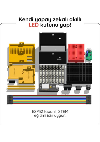 Ledbox: Yapay Zekalı, Internete Bağlı Sese Duyarlı Pixel Art LED Kutusu Kodlama Seti