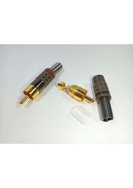 Rca Konnektör 2 Adet - Erkek Rca Jak - Kaliteli Rca Fiş Erkek -2 Adet - Rca Tos Fiş