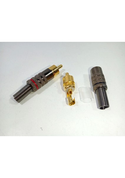 Rca Konnektör 2 Adet - Erkek Rca Jak - Kaliteli Rca Fiş Erkek -2 Adet - Rca Tos Fiş