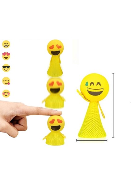 Yüksek Kalite 4 Adet Renkli LED Işıklı Zıplayan Kafalar Işıklı Uçan Kafalar Işıklı Emoji Kafalar