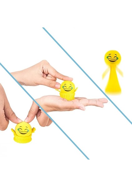 Yüksek Kalite 4 Adet Renkli LED Işıklı Zıplayan Kafalar Işıklı Uçan Kafalar Işıklı Emoji Kafalar