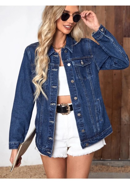 Kadın Boyfriend Kot Ceket