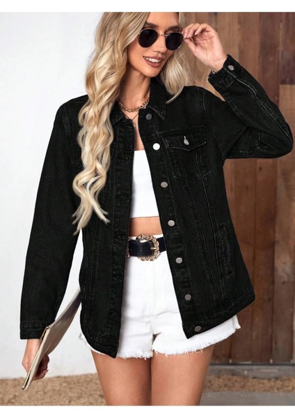 Kadın Boyfriend Kot Ceket