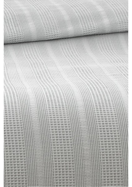 Pamuk Çift Kişilik Kopanaki Dantelli Petek Pike 210 x 230 cm -Gri