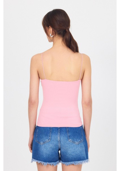 Pembe Ince Askılı Basic Atlet 848