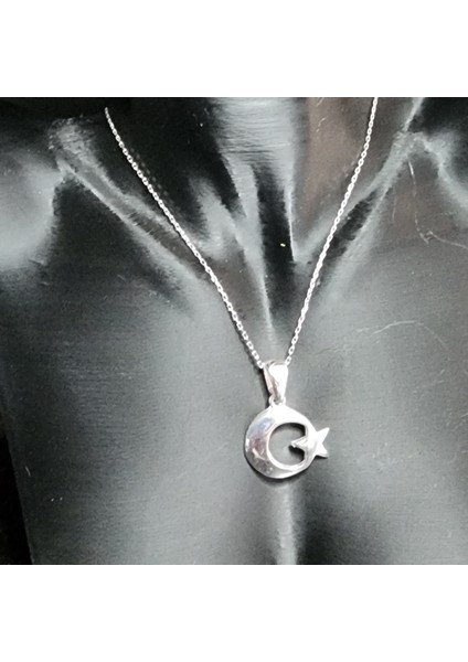 925 Ayar Gümüş Küçük Ayyıldız Kolye Ucu