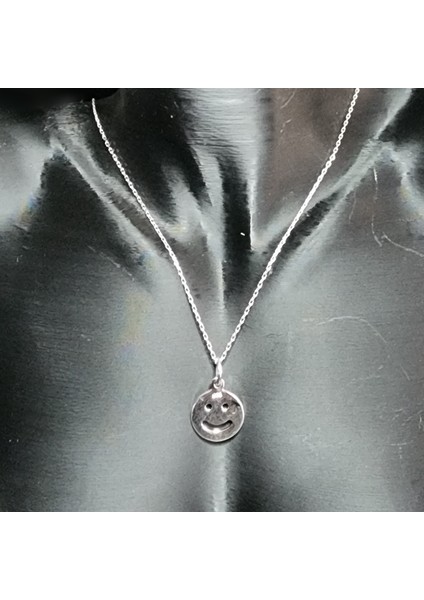 925 Ayar Gümüş Smiley Kolye Ucu